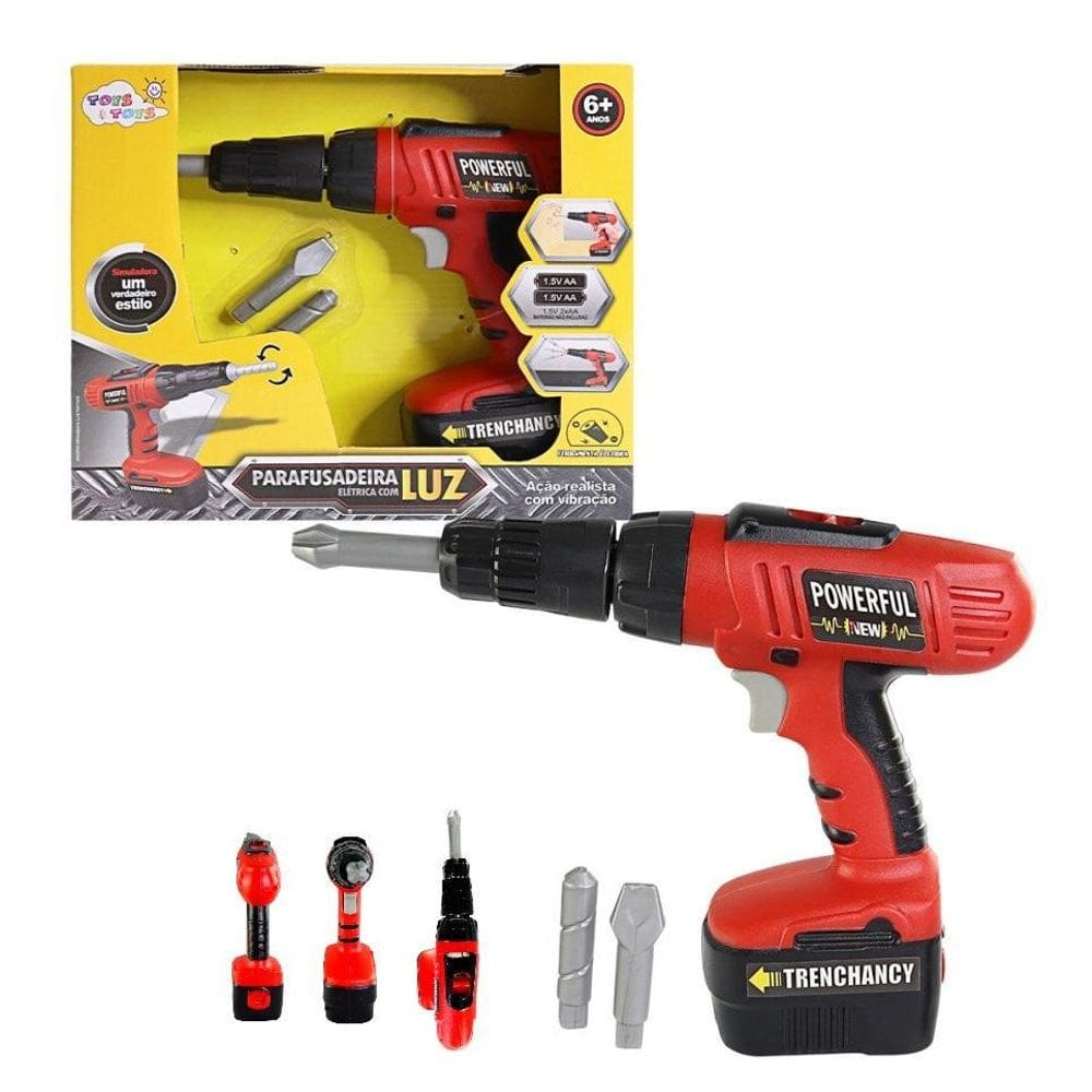 Kit Parafusadeira Infantil De Brinquedo Diversão Garantida