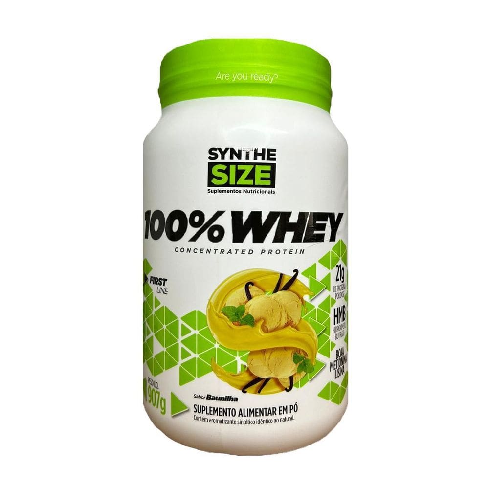 Whey Protein Concentrado 100% Whey Sabor Baunilha 907G
