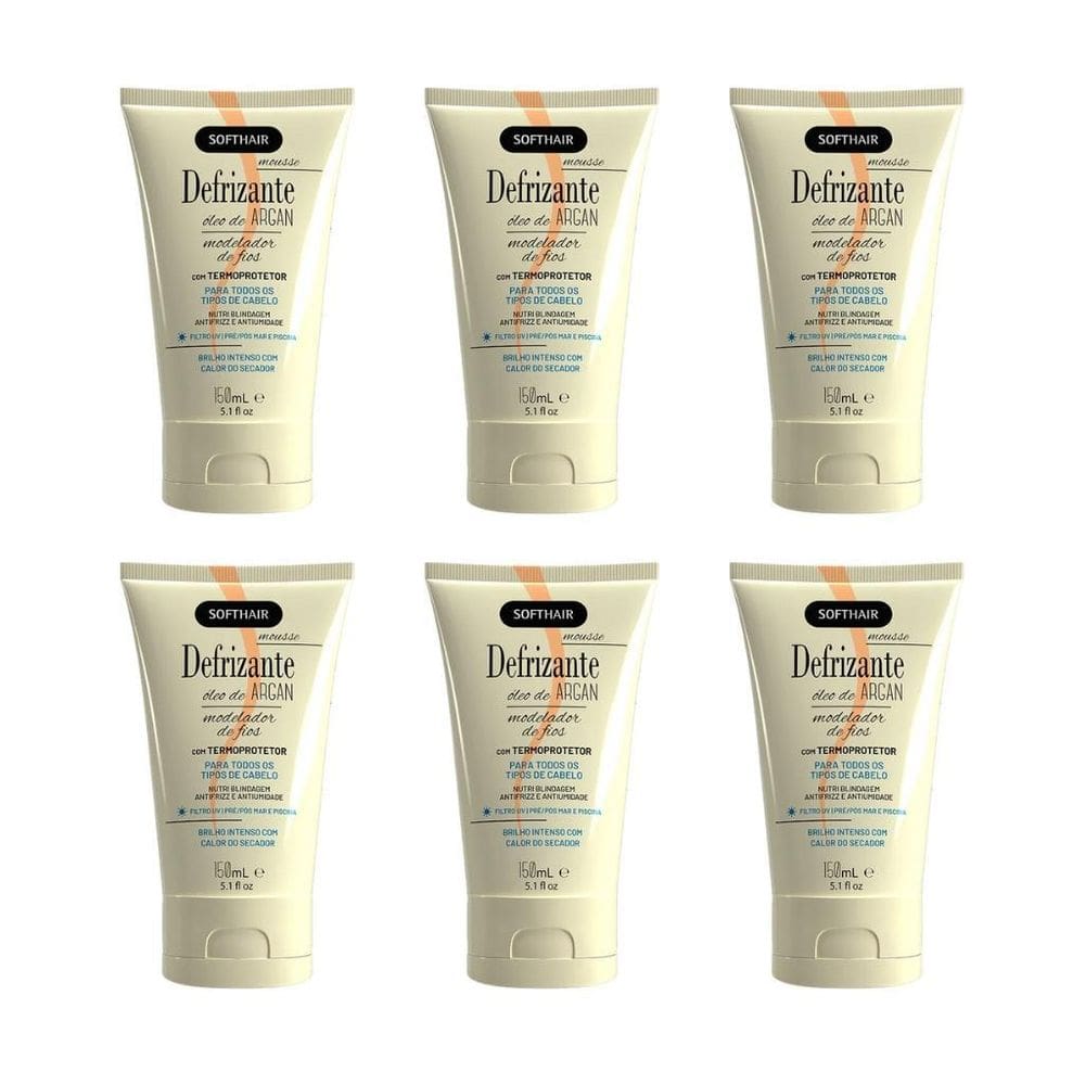 Defrizante Soft Hair 150G Argan - Kit Com 6Un