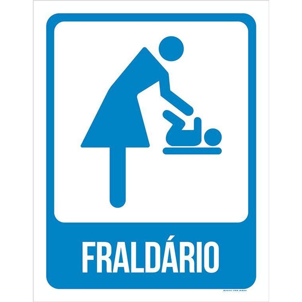 Placa Sinalização Fraldário Bebe 36X46