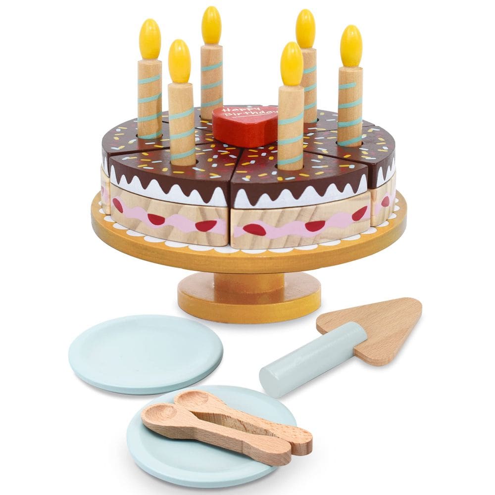 Toy Cake Playset PairPear Birthday Party para crianças em madeira