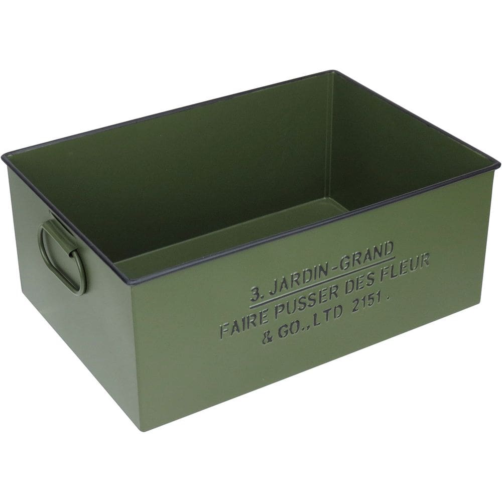 CAIXA DECORATIVA ORGANIZADORA HOME&CO METAL 12x30x21cm VERDE