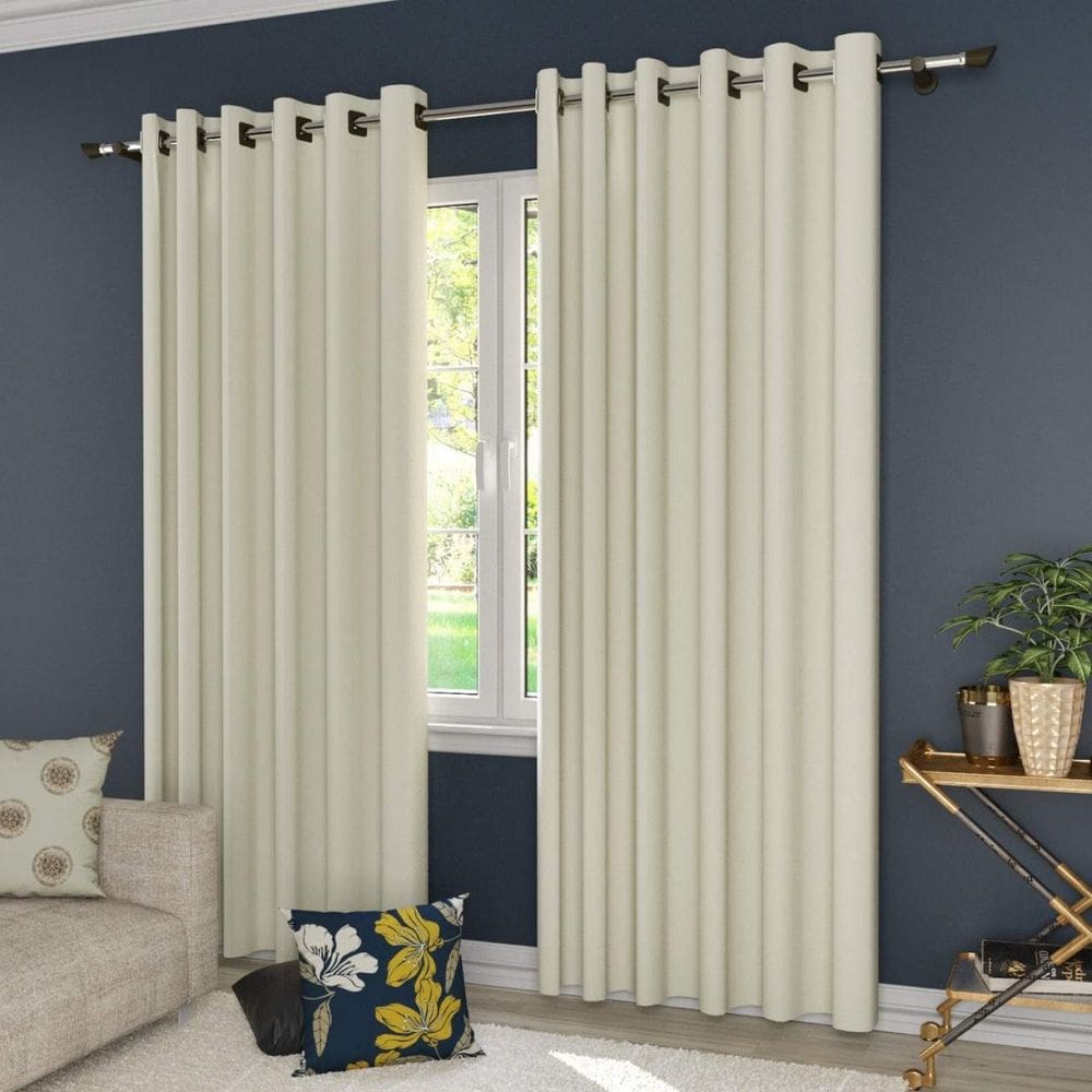 Cortina 100% Blackout 4,00cm X2,50 Cm Vitalle Plano Marfim