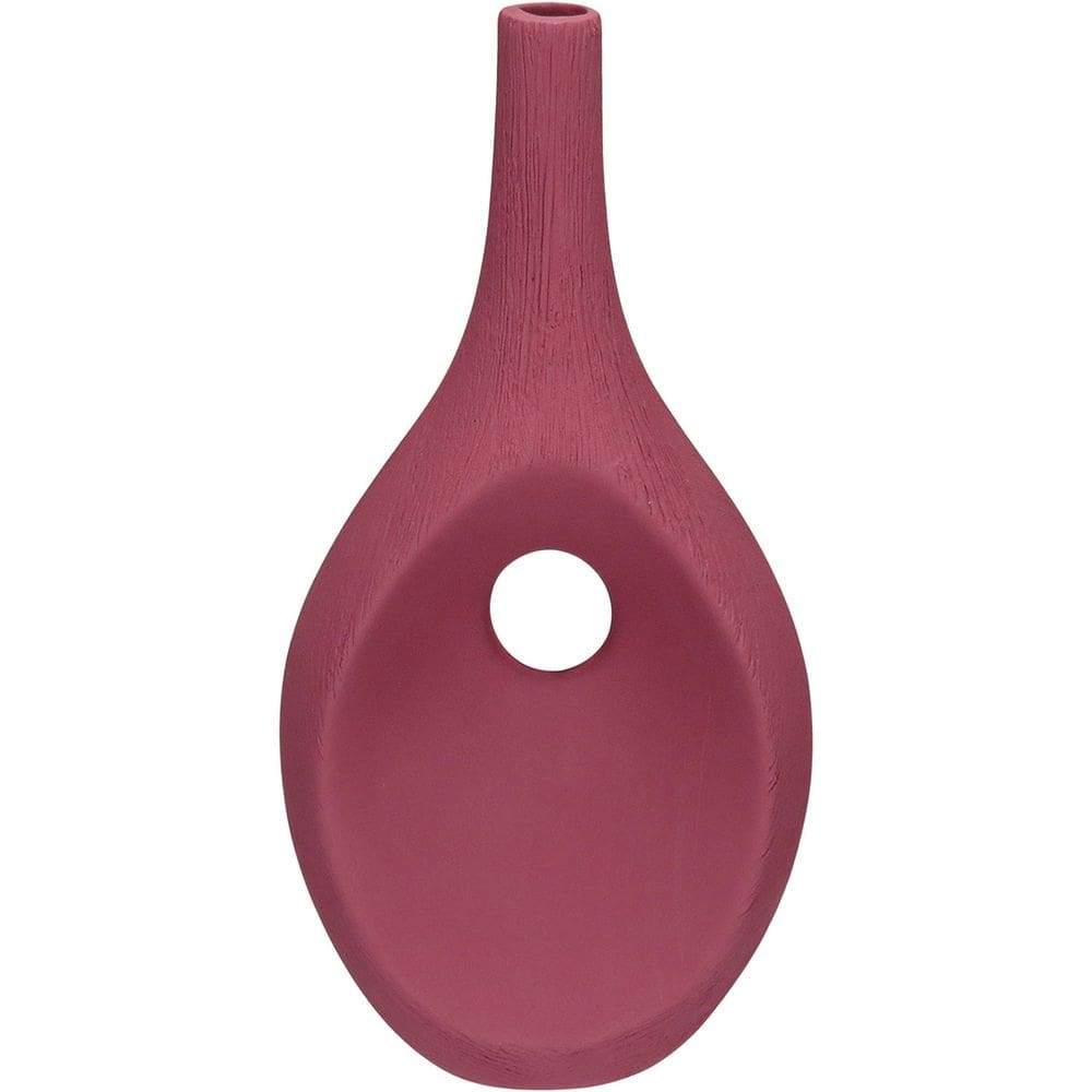 VASO DECORATIVO ENFEITE CASA GARRAFA HOME&CO CERÂMICA 37x19x12cm TERRACOTA