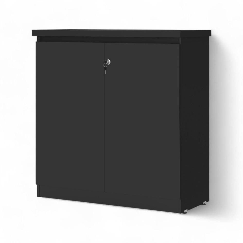 Armário Balcão 02 Portas Línea Preto