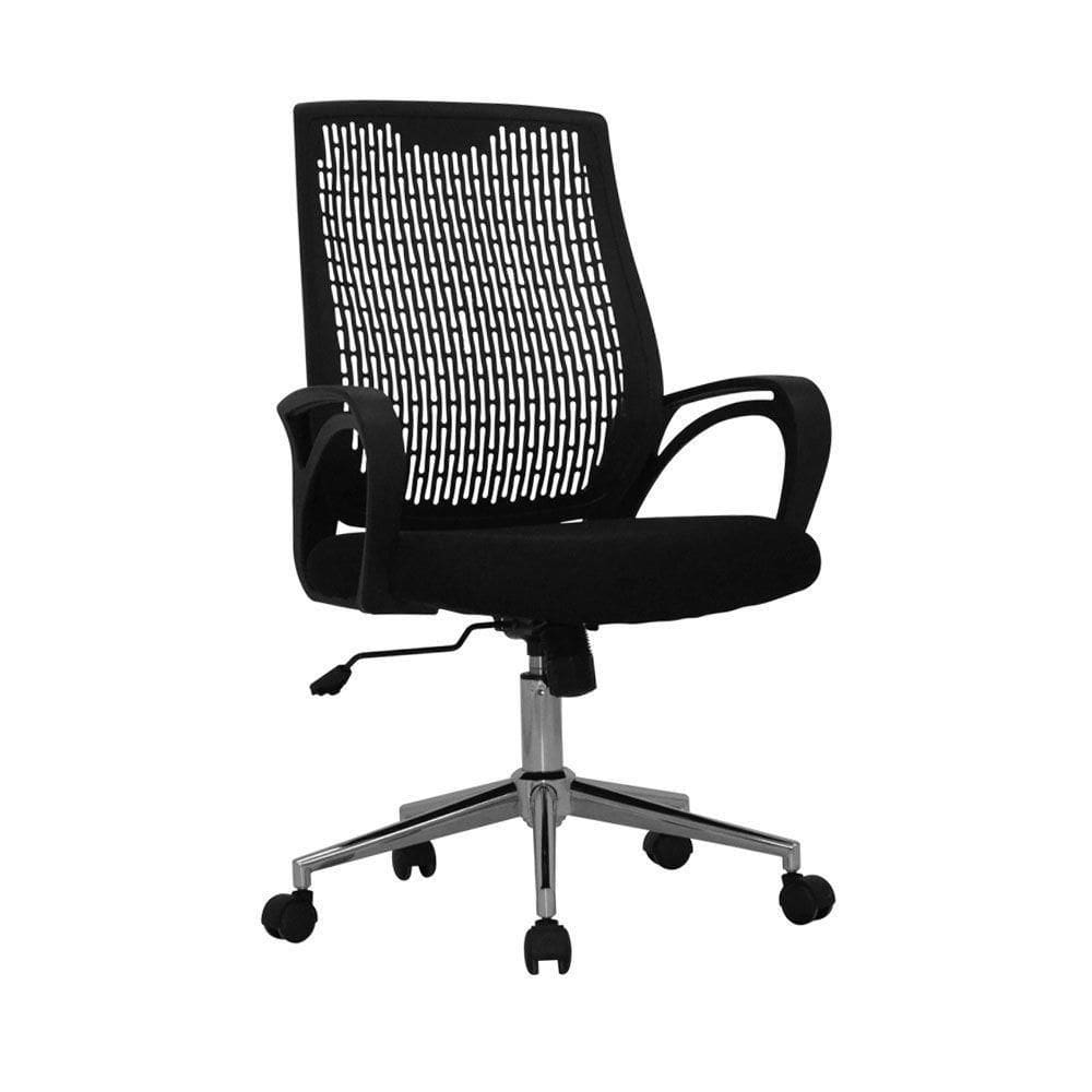 Cadeira De Escritório Office Kevin Giratória Com Ajuste De Altura E Tela Mesh Preto G56 - Gran Belo