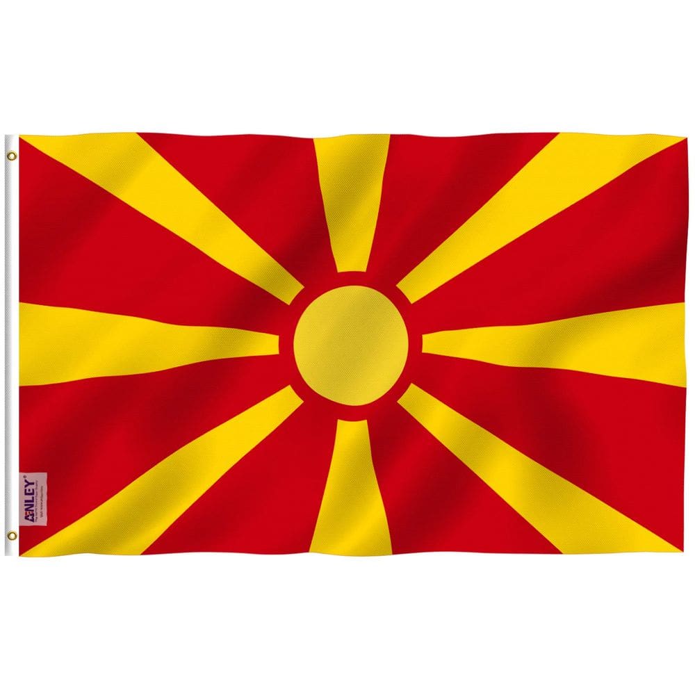 Bandeira Anley Fly Breeze Macedônia 90x150cm Poliéster