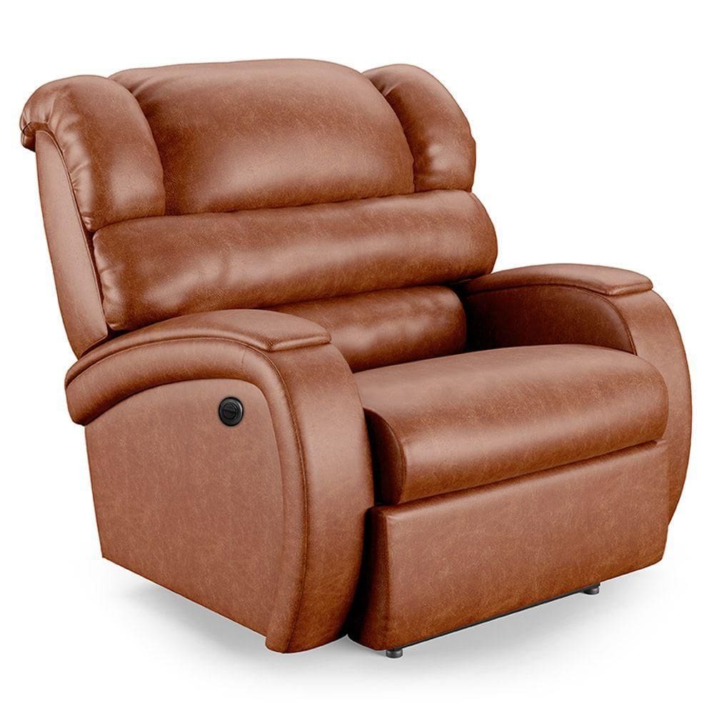 Poltrona Do Papai Reclinável Napoli Power Elétrica Pu Brilho Fh1 Caramelo