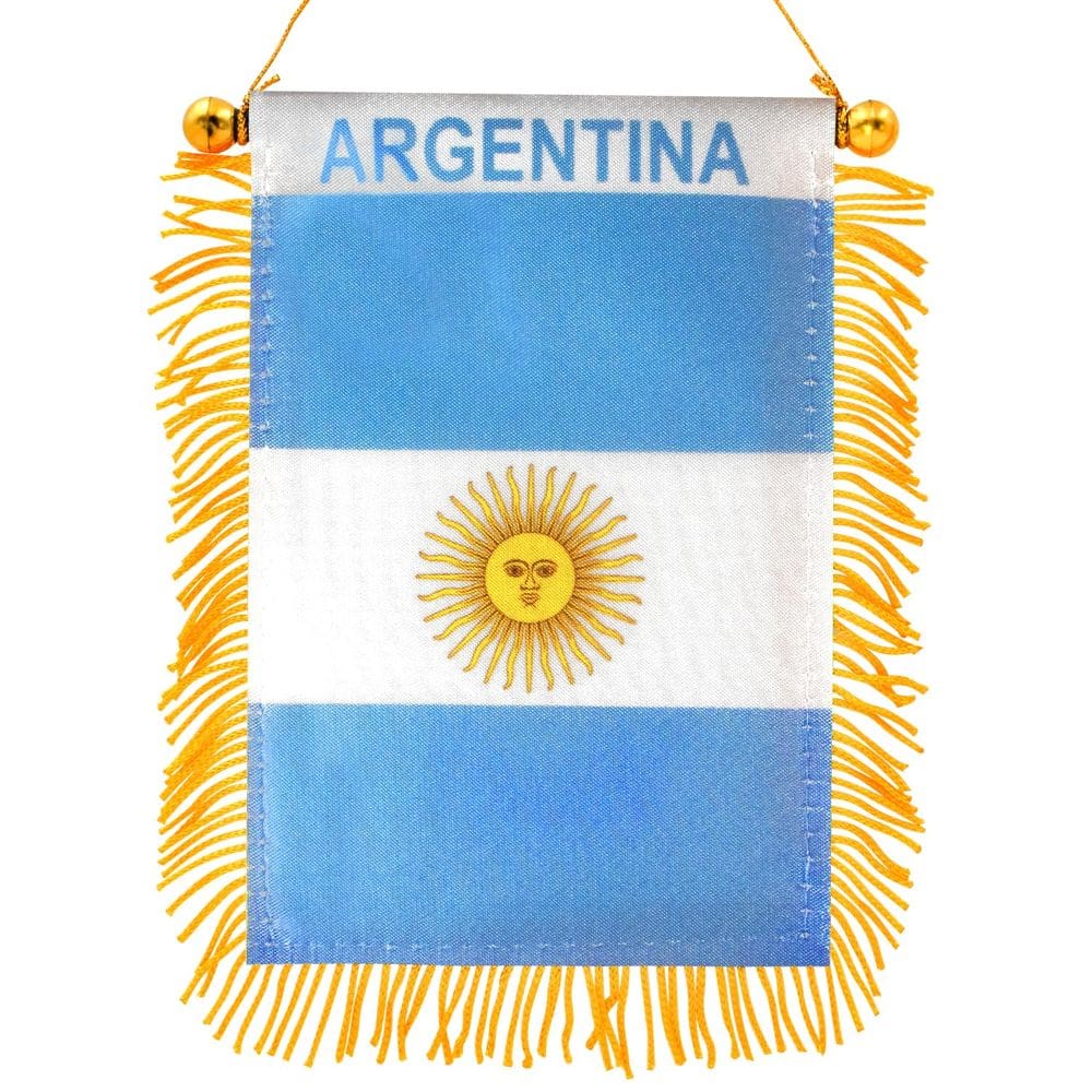 Janela Fringy Flag Anley Argentina suspensa de 10 x 15 cm com sucção