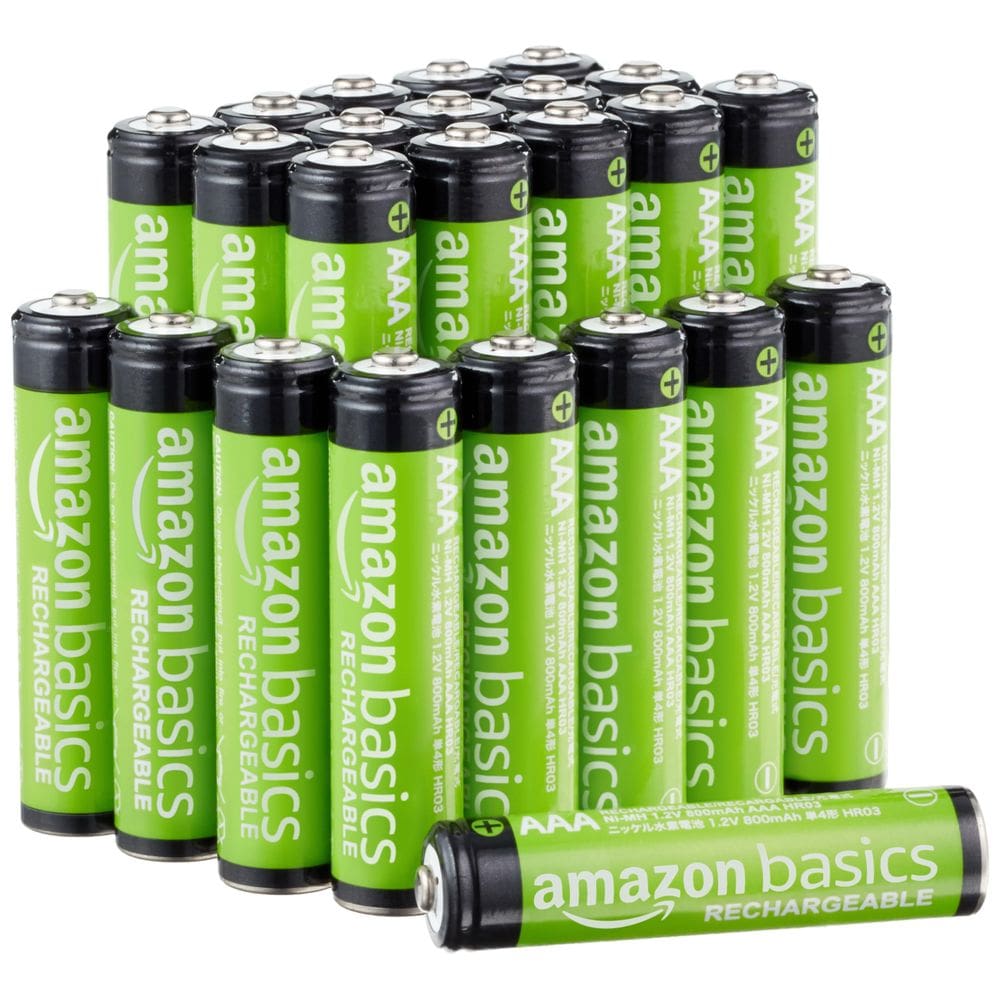 Baterias recarregáveis Amazon Basics AAA NiMH 800mAh x24