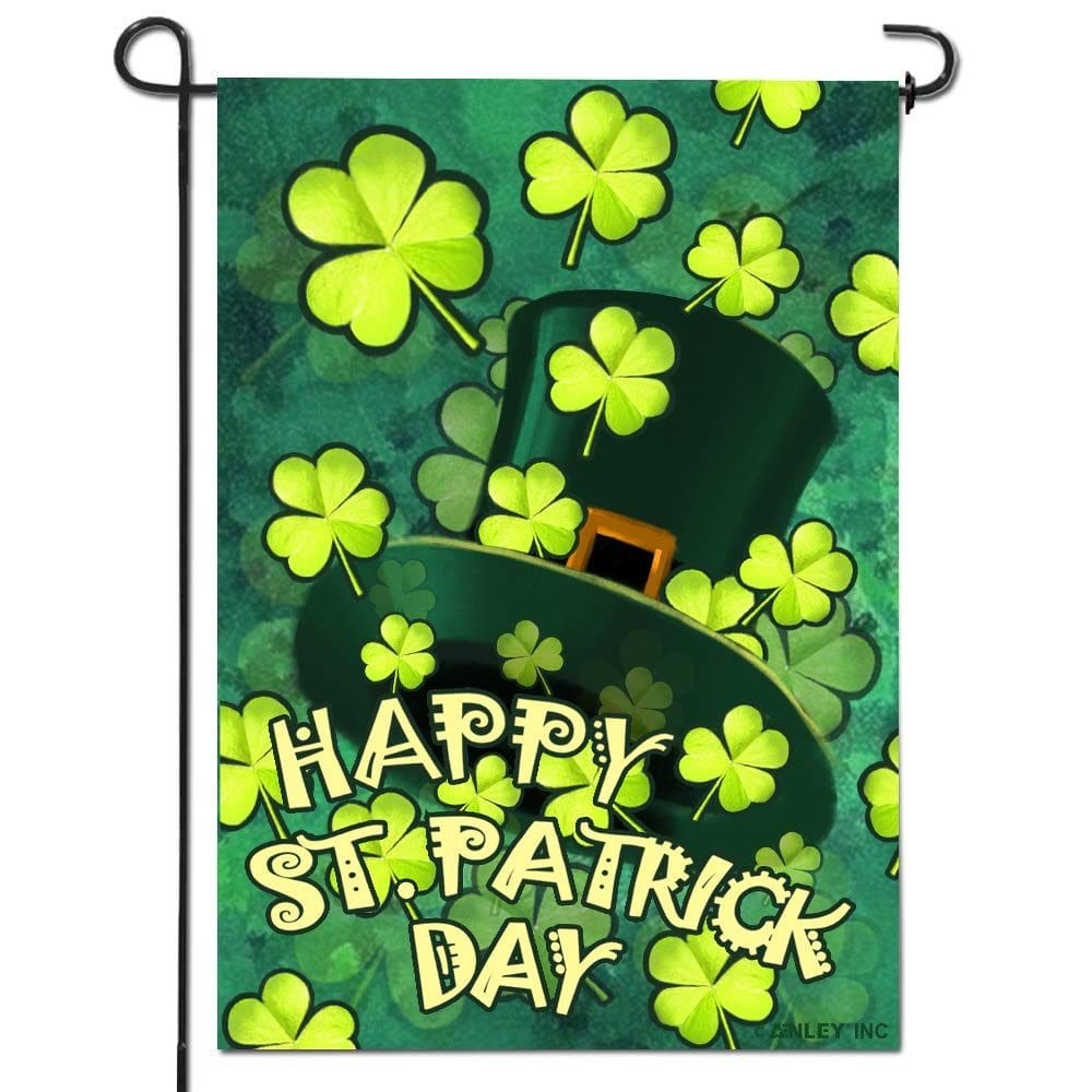 Bandeira de jardim Anley Happy St. Patrick`s Day 32x45cm Poliéster