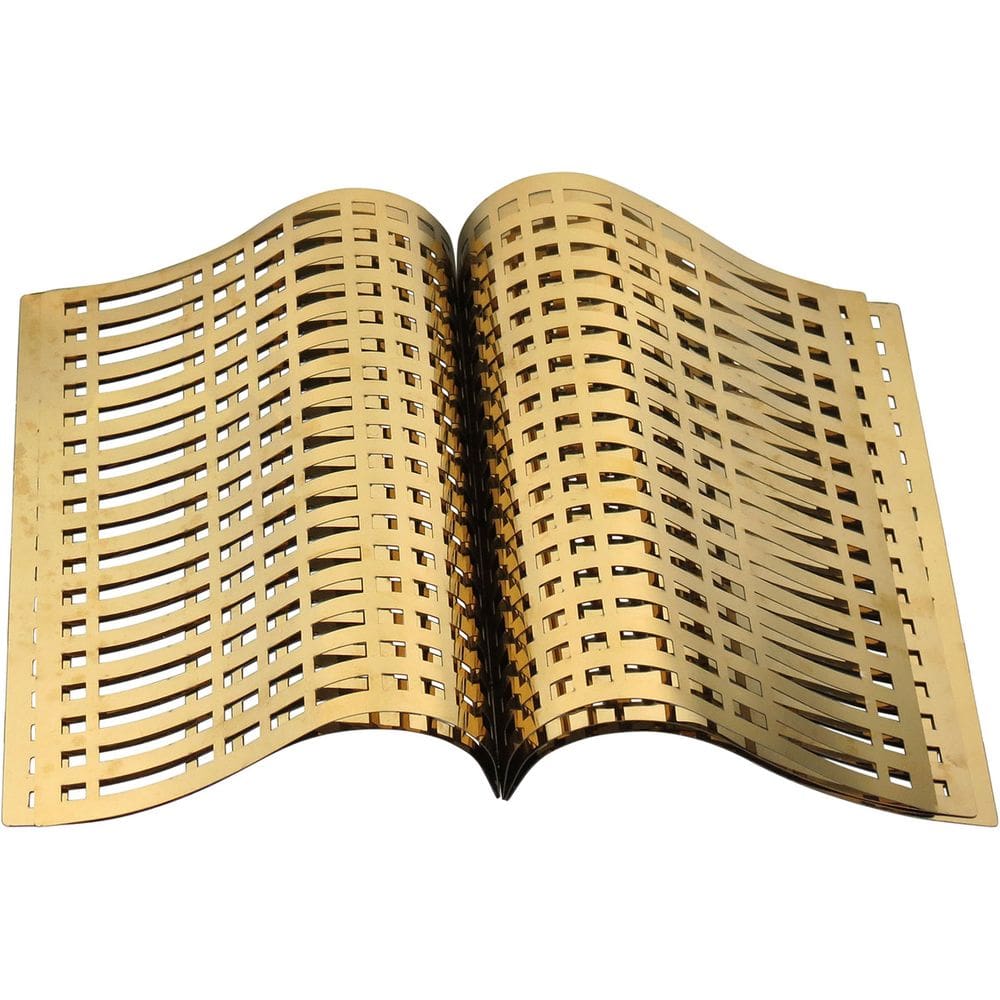 ESCULTURA DECORATIVO ENFEITE CASA LIVRO ABERTO HOME&CO AÇO INOX 30x36x36cm DOURADO