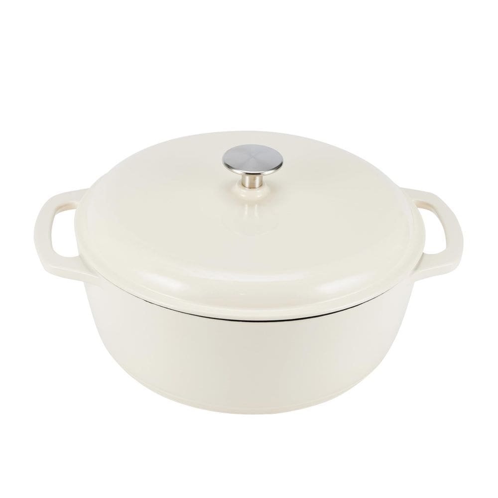 Forno holandês Amazon Basics Ferro fundido esmaltado 6L branco