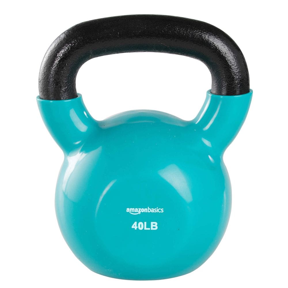 Vinil Kettlebell Amazon Basics 18 kg azul claro