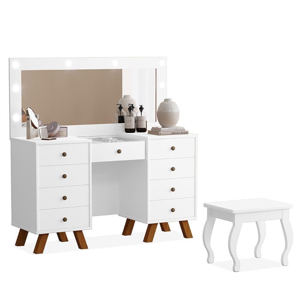 Penteadeira Camarim Mila com Banqueta - Móveis Luapa