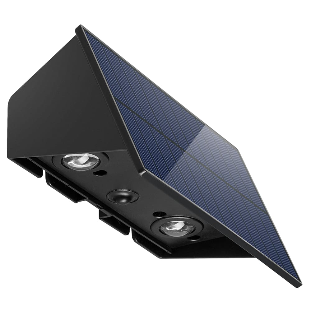 Arandela Solar Lumi Facho Duplo 4w Impermeável S/ Fios Gaya