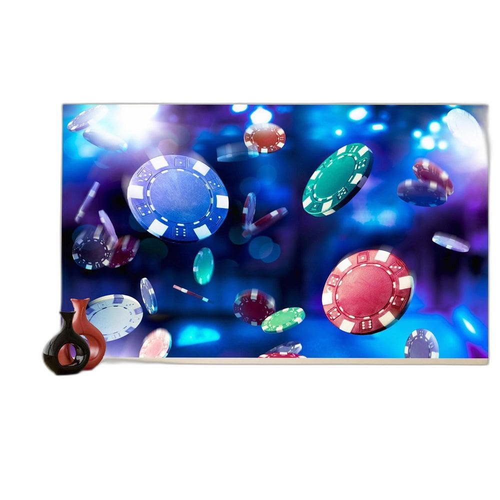 Papel De Parede Salão De Jogos Cassino Fichas 3,5M Jcs121