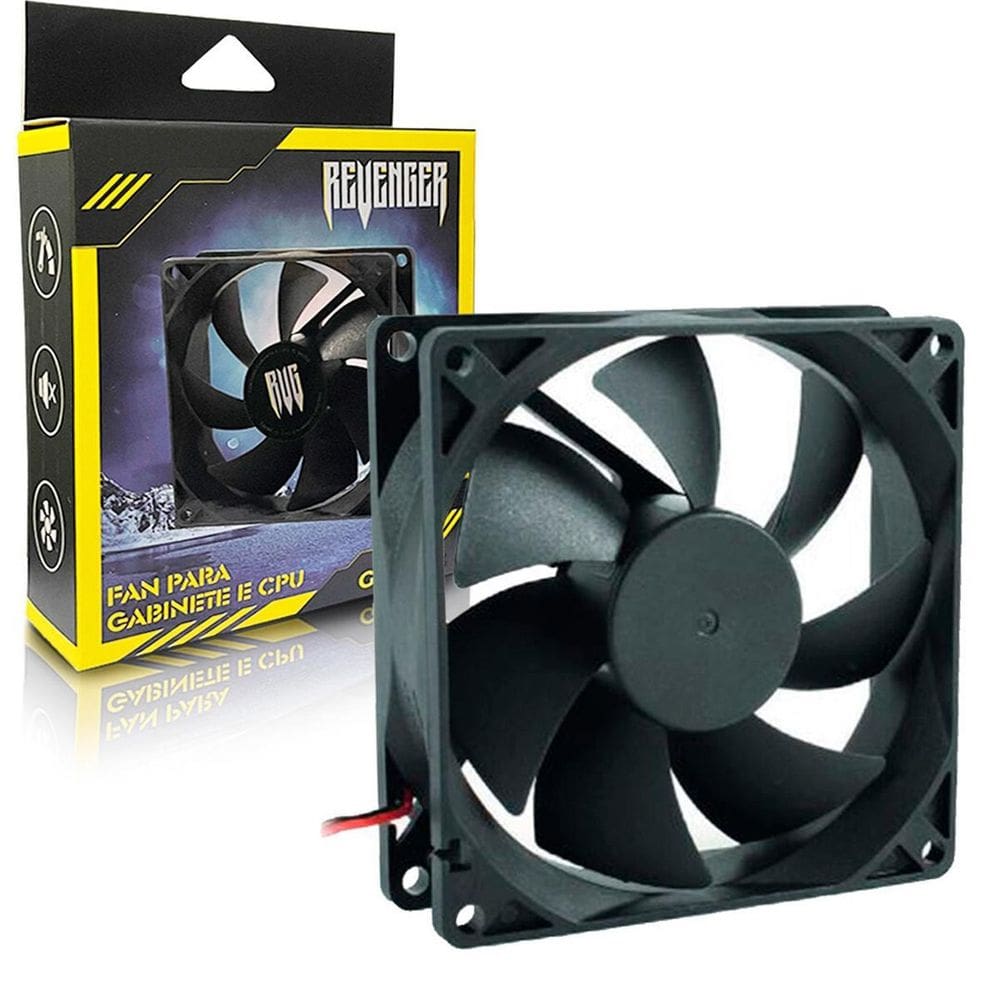 Cooler Fan 80X80Mm Ventoinha Gabinete Silencioso 12V Preto