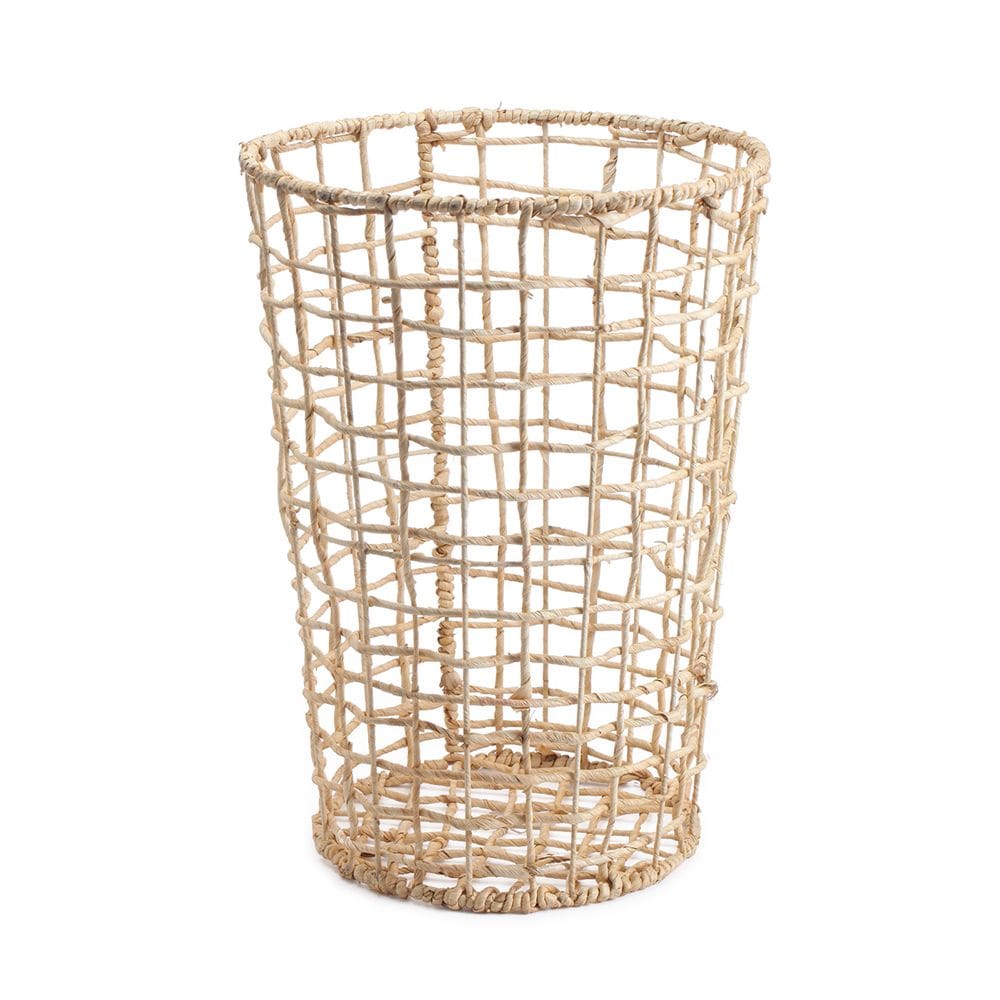 cesto organizador 60cm redondo de palha vazado - Oikos