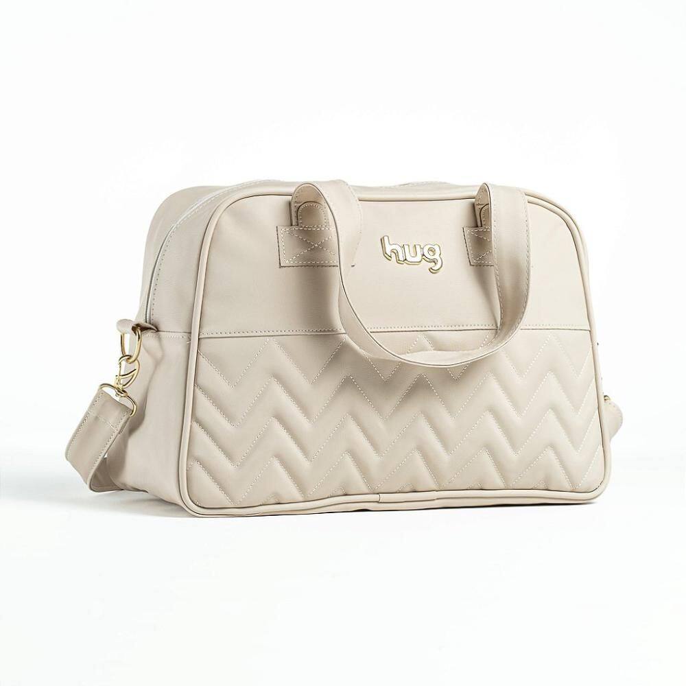 Bolsa de Maternidade Hug Média Zig Zag Bege