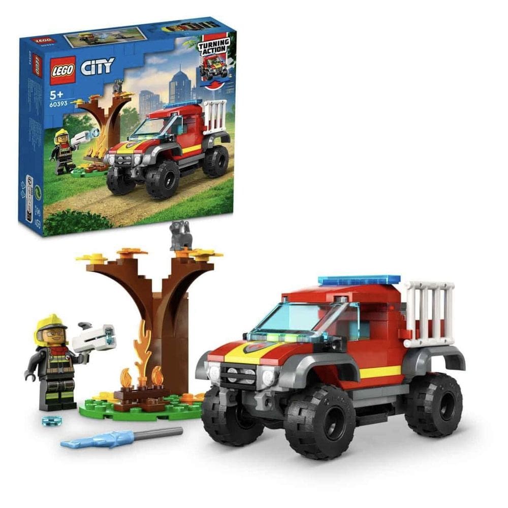 Blocos de construção LEGO City 60393 Caminhão de bombeiros off-road com mais de 5 anos