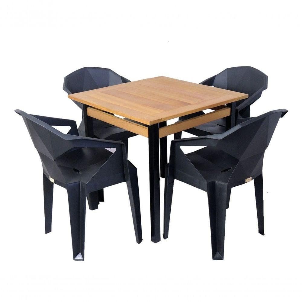 Jogo Mesa Industrial Austin área Externa 76cm X 76cm