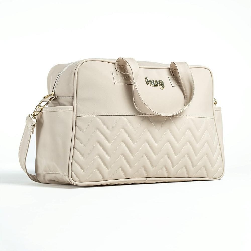 Bolsa de Maternidade Hug Grande Zig Zag Bege