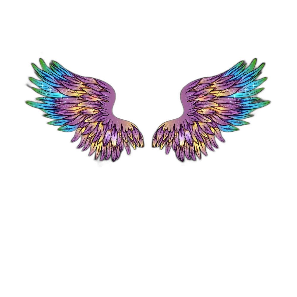 Papel De Parede 3D Arte Asas Selfie Insta Cores 3,5M Tra405