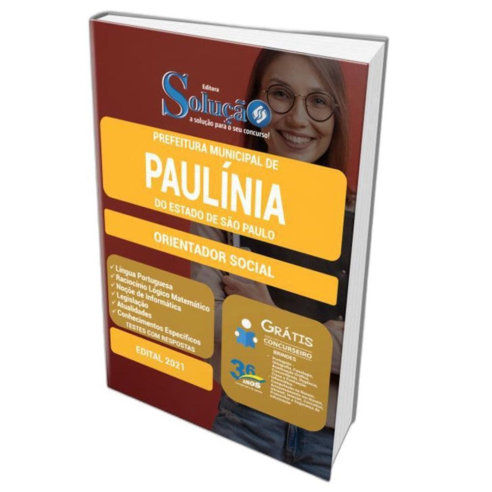 Apostila Prefeitura Paulínia Sp - Orientador Social