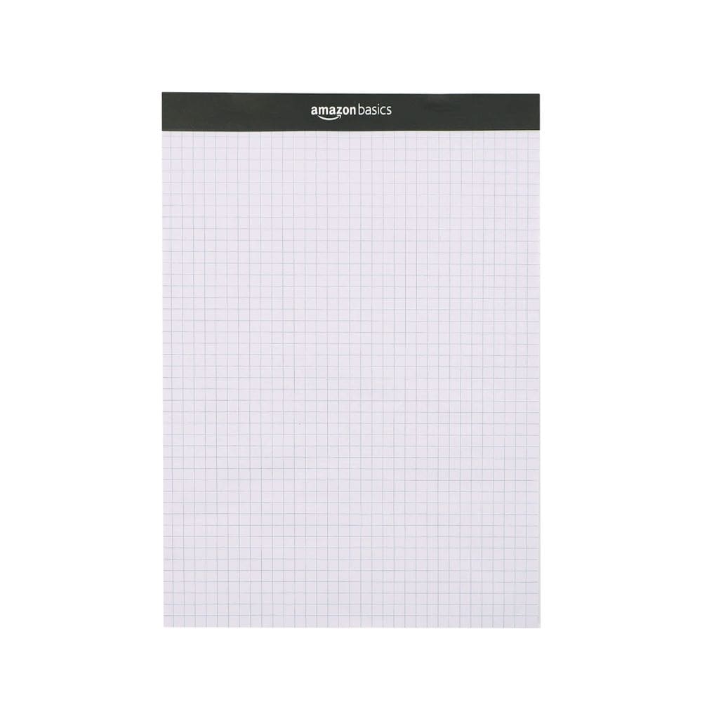 Bloco de papel milimetrado Amazon Basics com quatro regras, 8,5 x 11,75, 100 folhas
