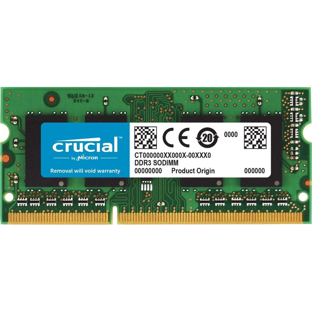 Memória Crucial 2 GB DDR3/DDR3L 1600 MHz SODIMM de 204 pinos