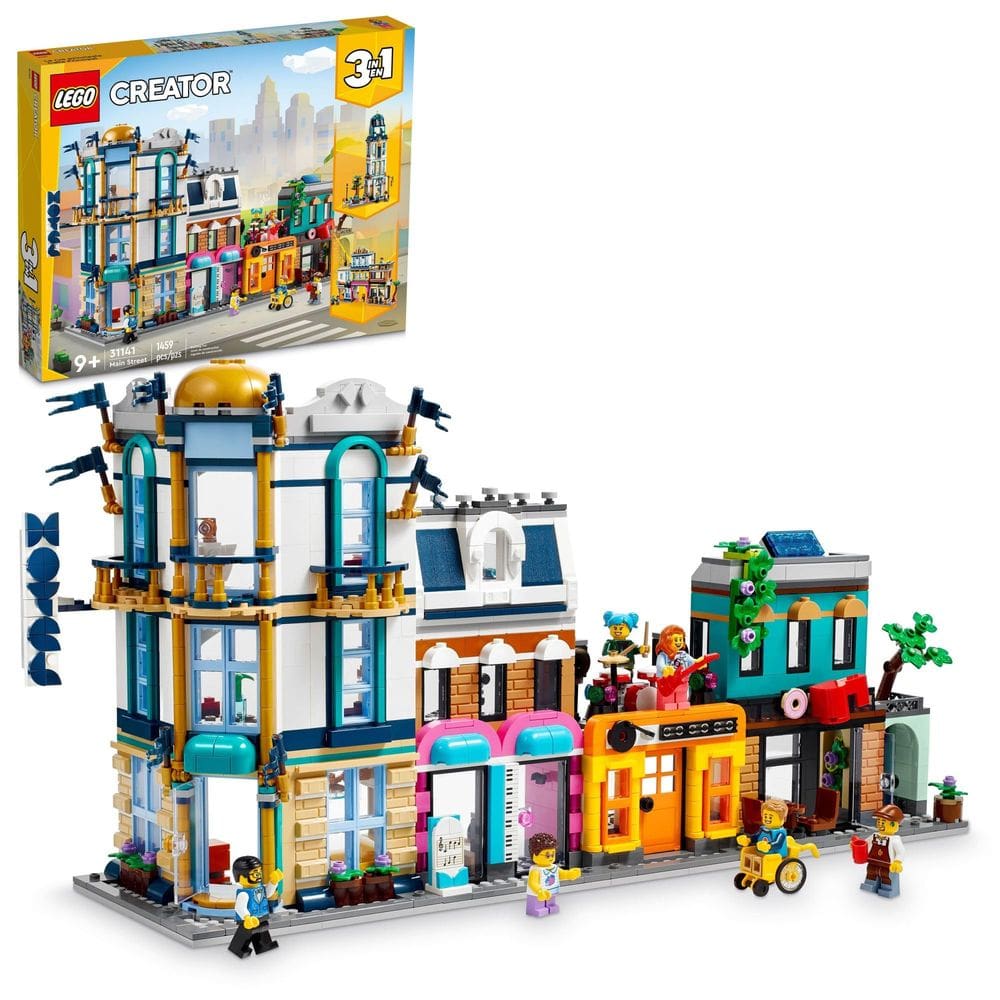 Conjunto de brinquedos de construção LEGO Creator 3 em 1 Main Street 31141
