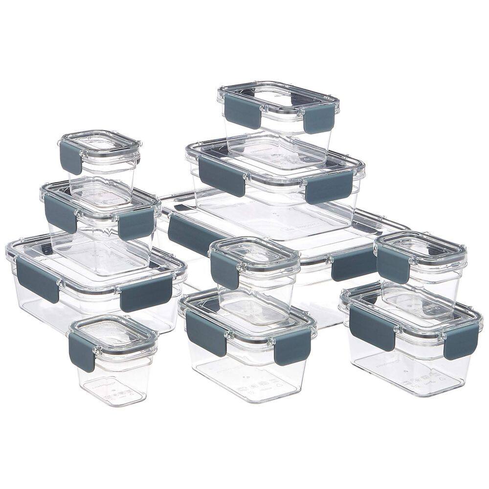 Recipientes de armazenamento de alimentos Amazon Basics Tritan Plastic 22 unidades