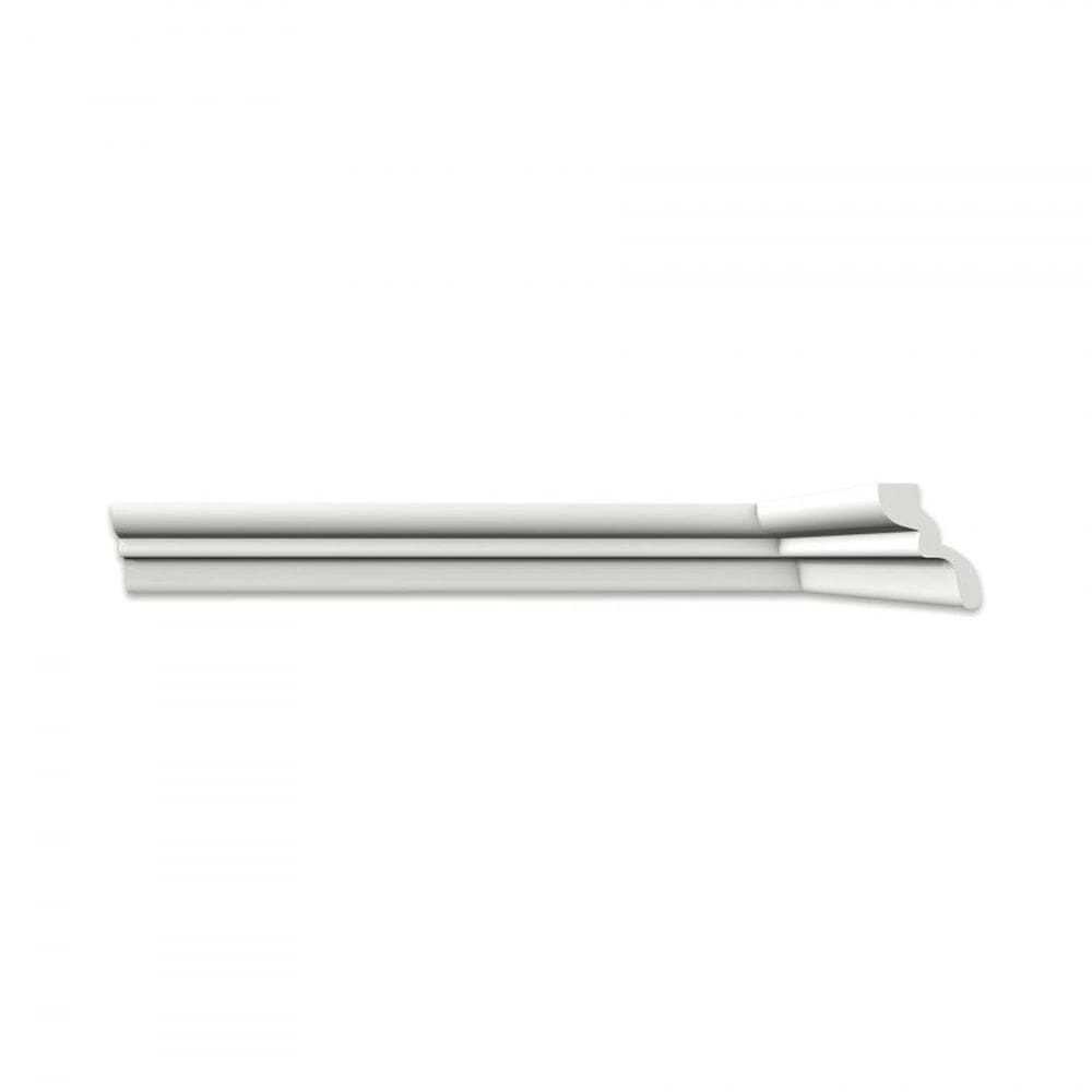 Kit com 3 Barras Roda Teto S50- Perfil de Poliestireno Homestar 6m Branco