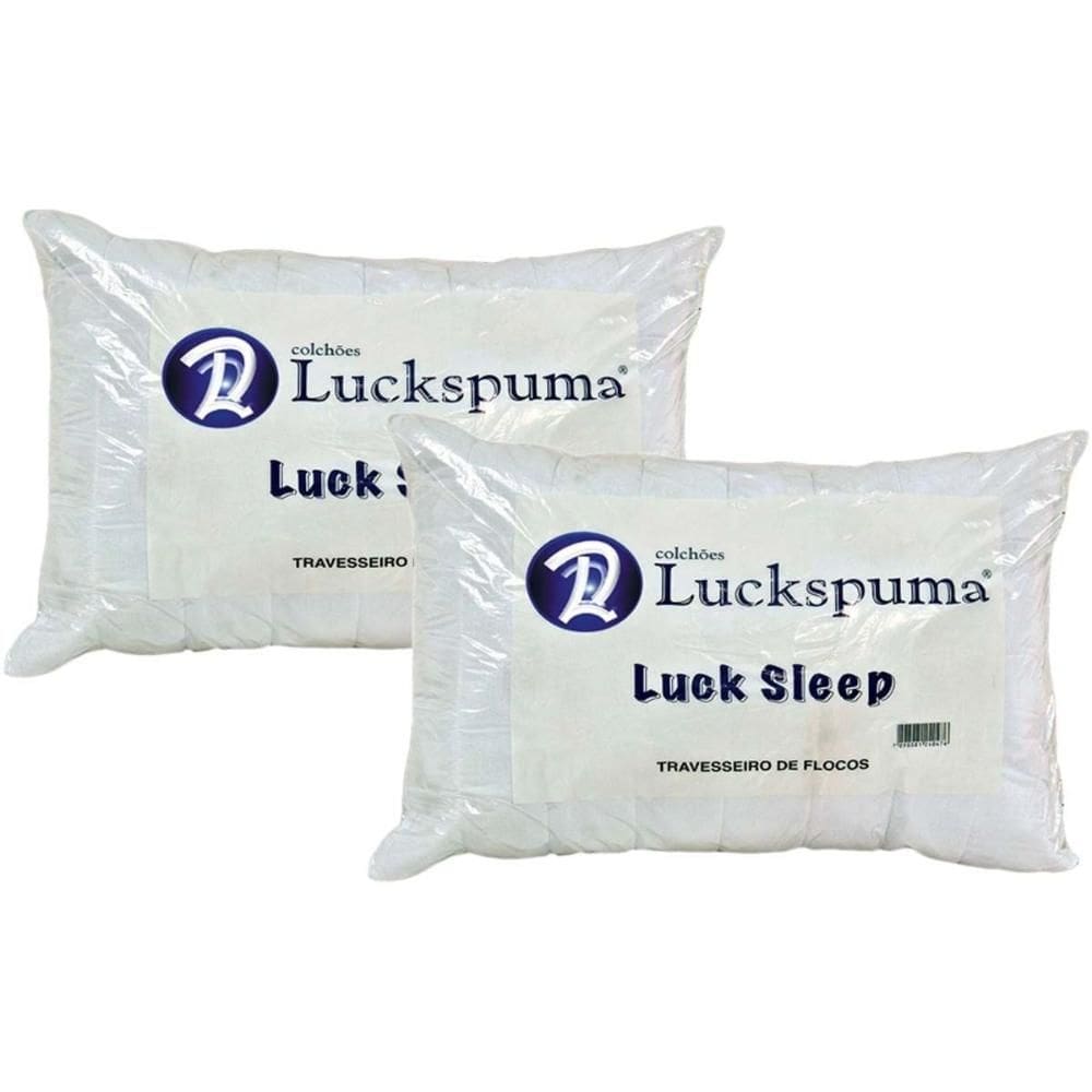 Travesseiro Espuma Luck Sleep Flocos Kit c/ 2 Un (45x65) - Luckspuma