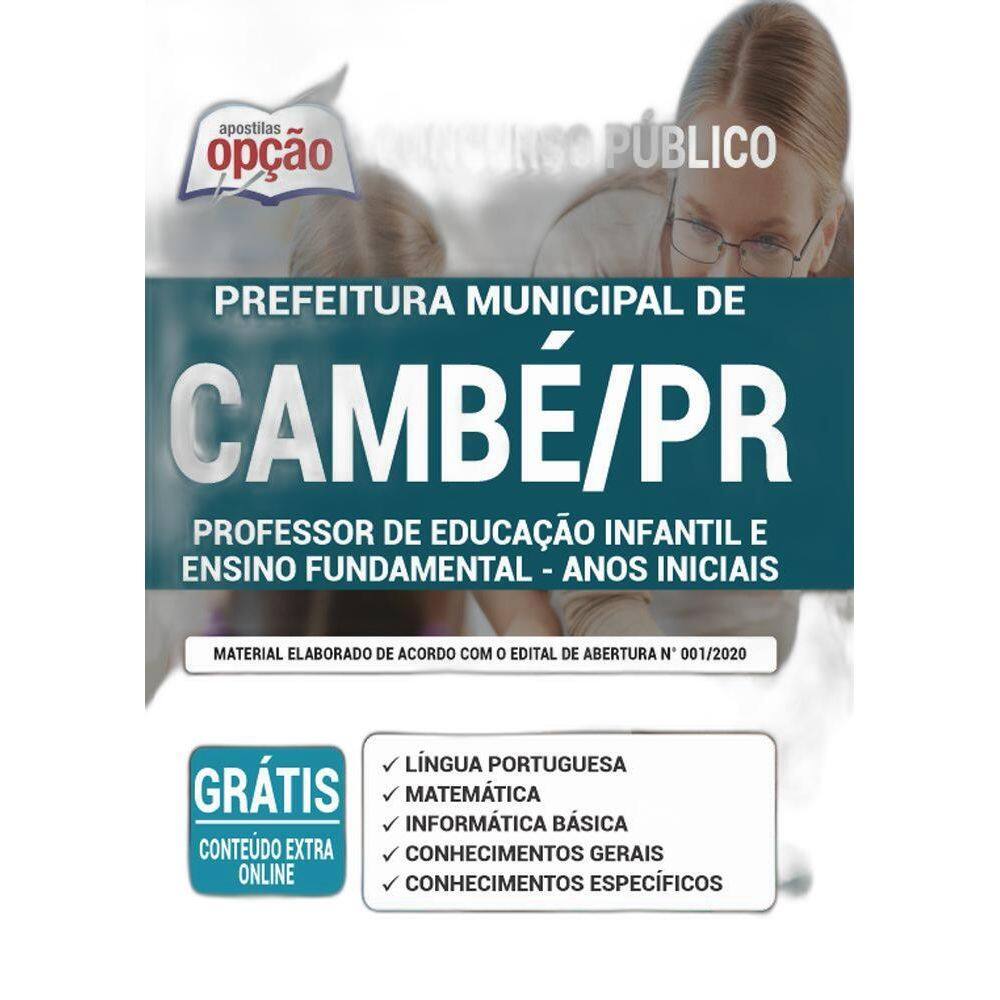 Apostila Prefeitura Cambé Pr - Professor Educação Infantil