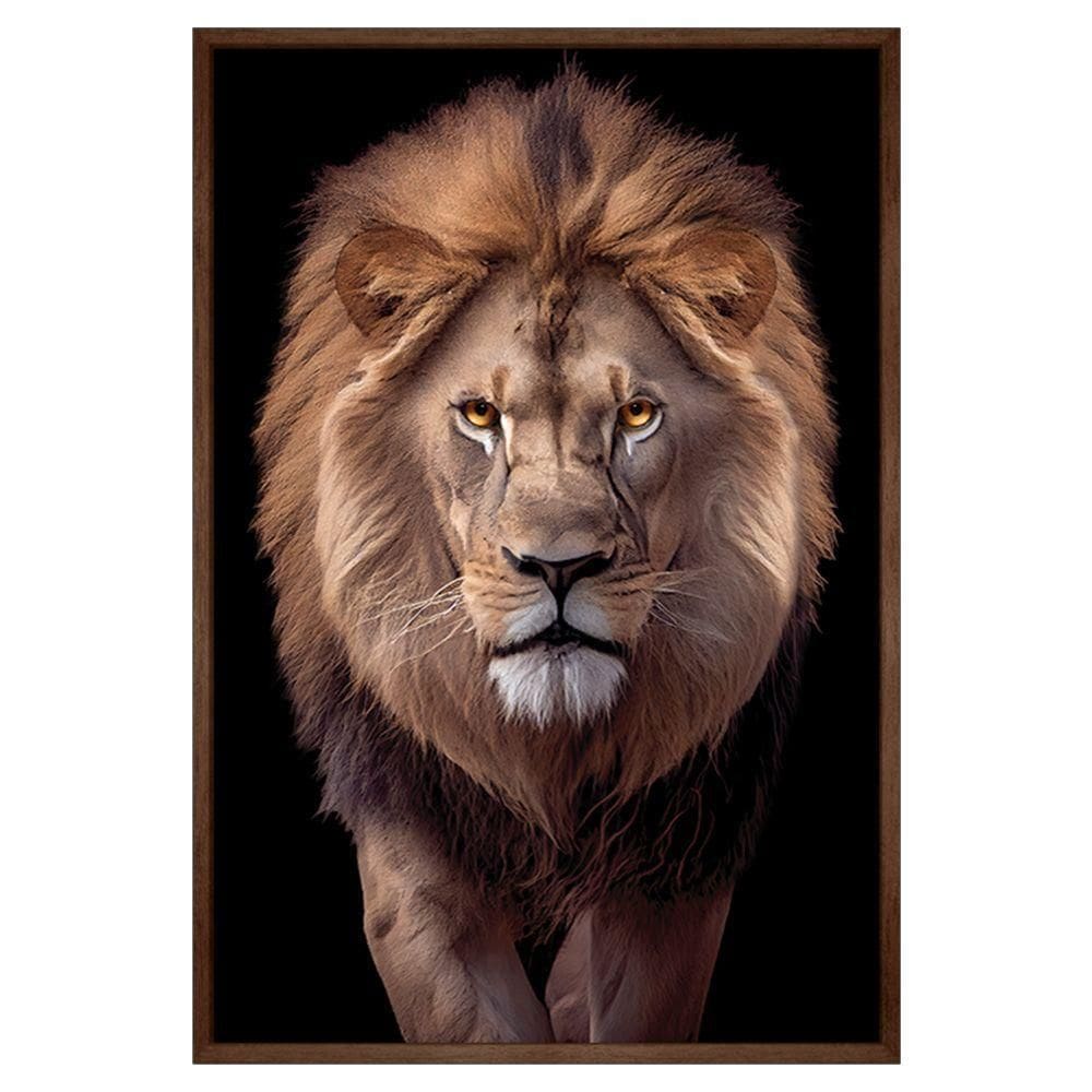 Quadro Decorativo Leão Judá Moldura Cx Alta 40x60 Titulo Moldura Madeira