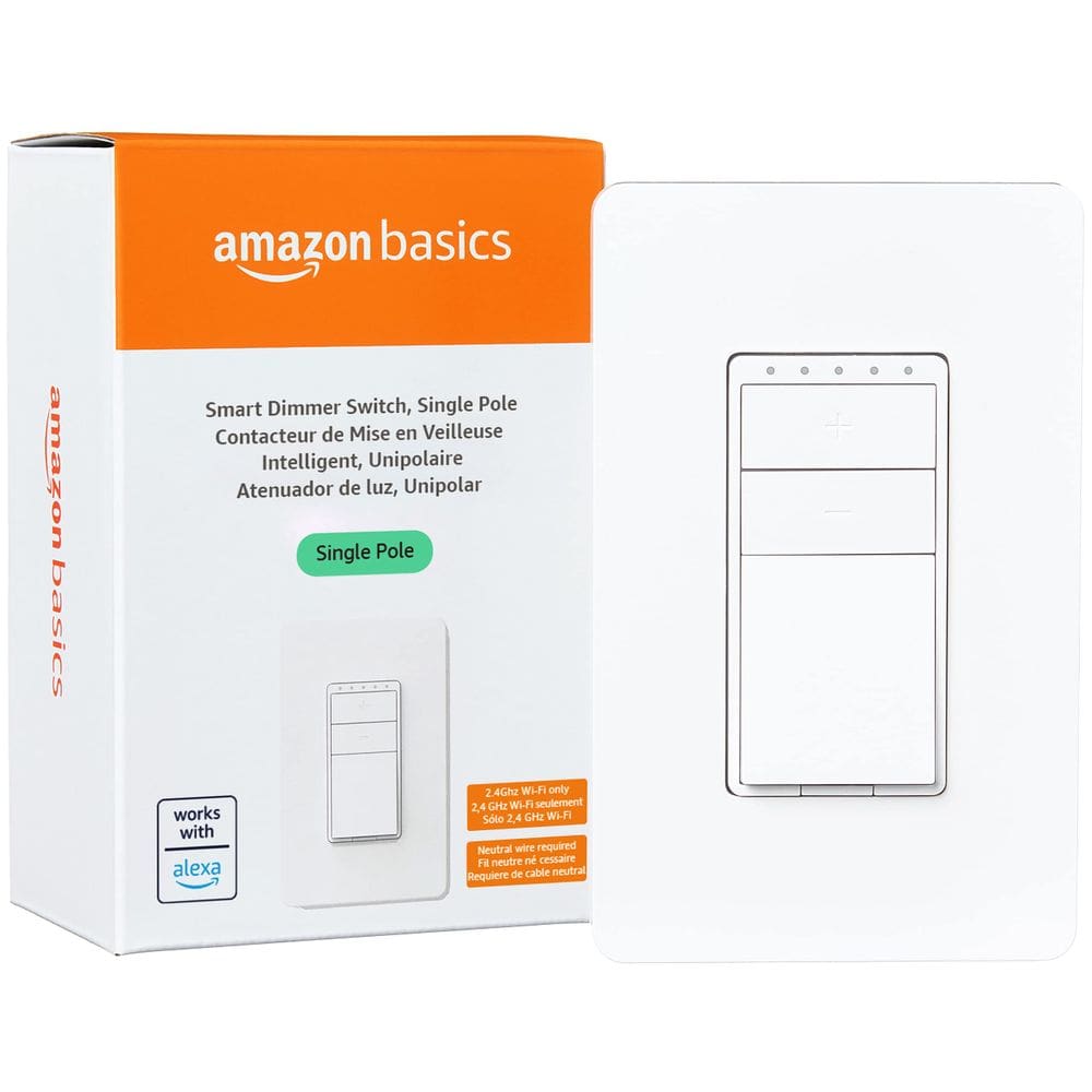 Smart Dimmer Switch Amazon Basics funciona com Alexa White