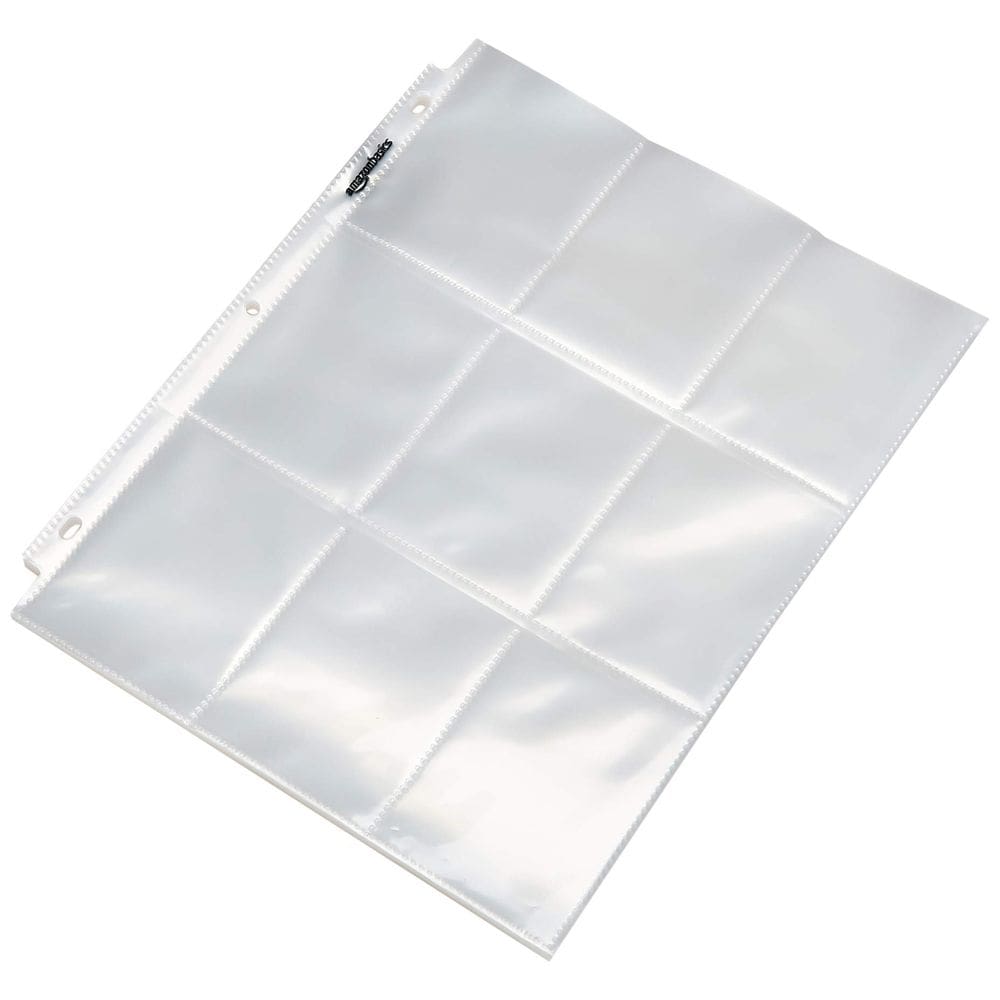 Folha de fichário para protetores de cartão Amazon Basics 9 Sleeve x100