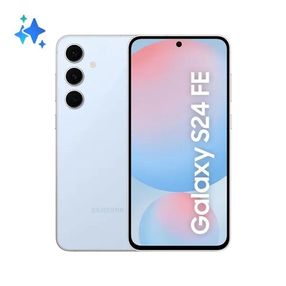 Smartphone Samsung Galaxy S24 FE 5G 256GB Azul, RAM 8GB, Câmera Tripla Traseira de 50MP, Selfie de 10MP, Tela 6.7"