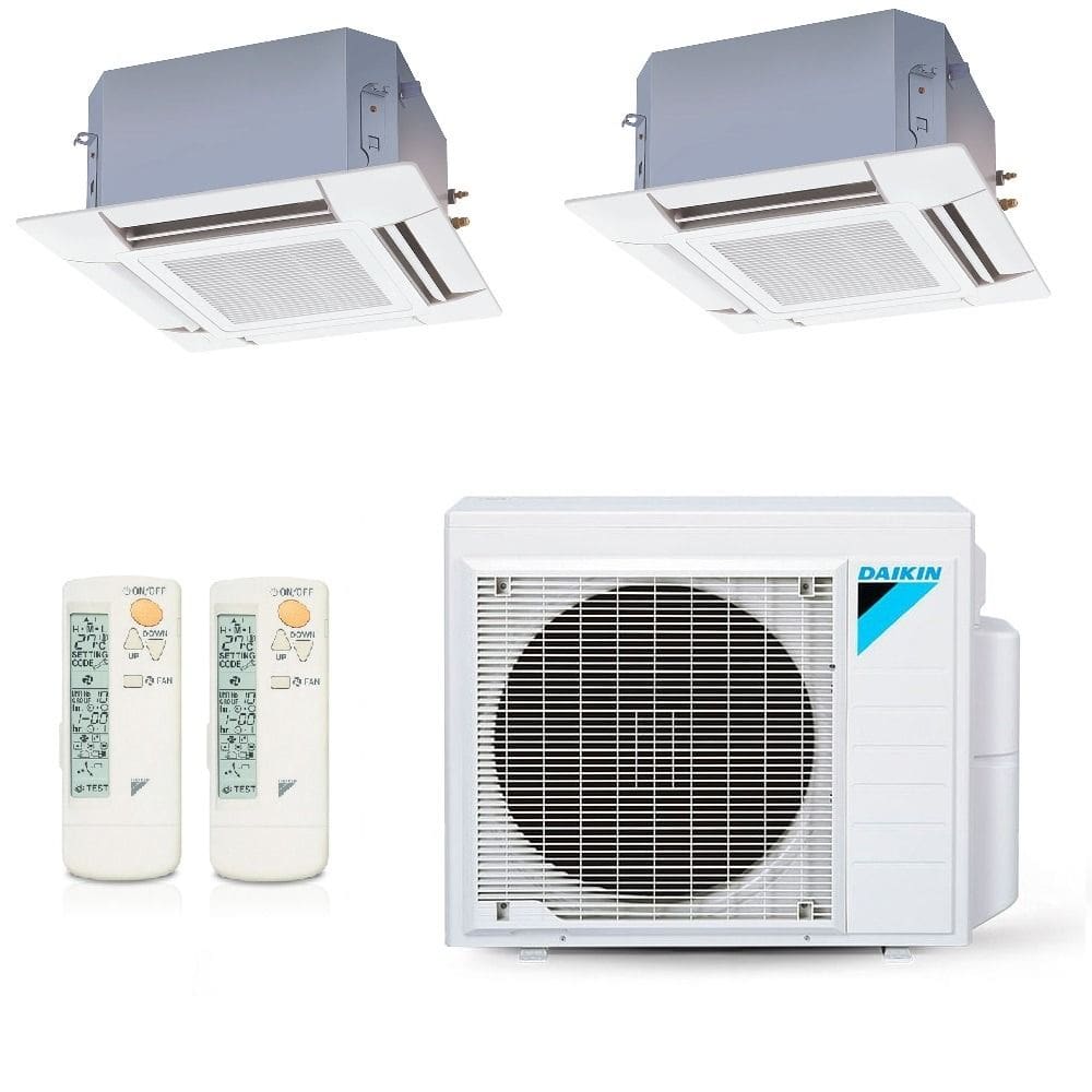 Ar-Condicionado Multi Split Inverter Daikin 24.000 (2x Evap Cassete 4 Vias 18.000) Quente/Frio 220V