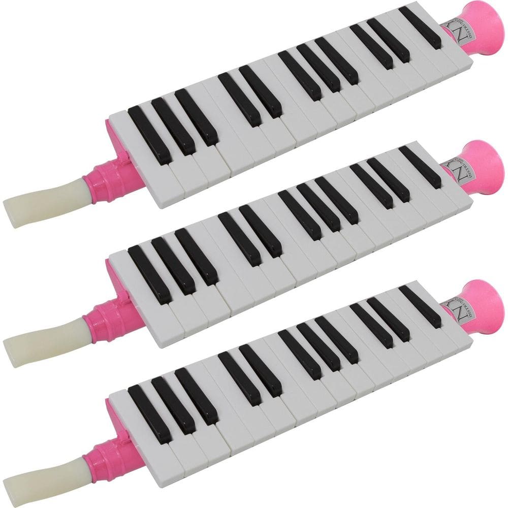 Kit 3 Escaletas Melódica 27 Teclas Rosa New York