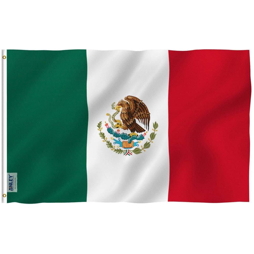 Bandeira Anley Fly Breeze Mexico 90x150cm poliéster com ilhós