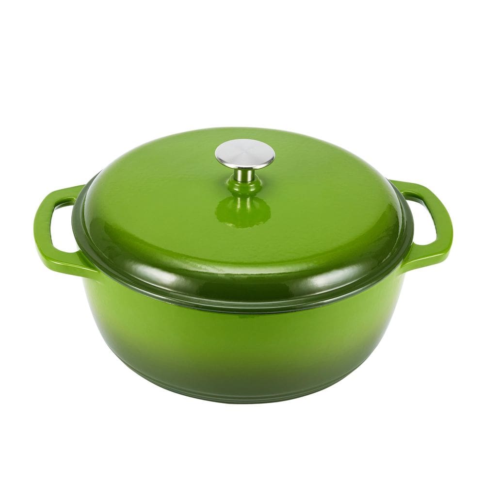 Forno holandês Amazon Basics Ferro fundido esmaltado 4,3 L verde