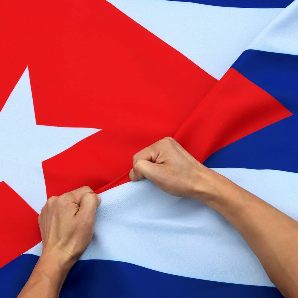 Cuba de 3 camadas à prova de rasgos Flag Anley, dupla face, 90x150cm