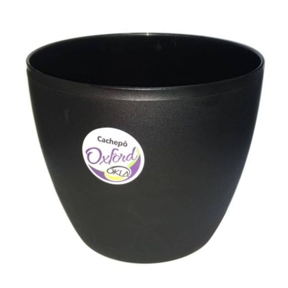 Vaso Redondo Oxford (11X10) Preto OKLA