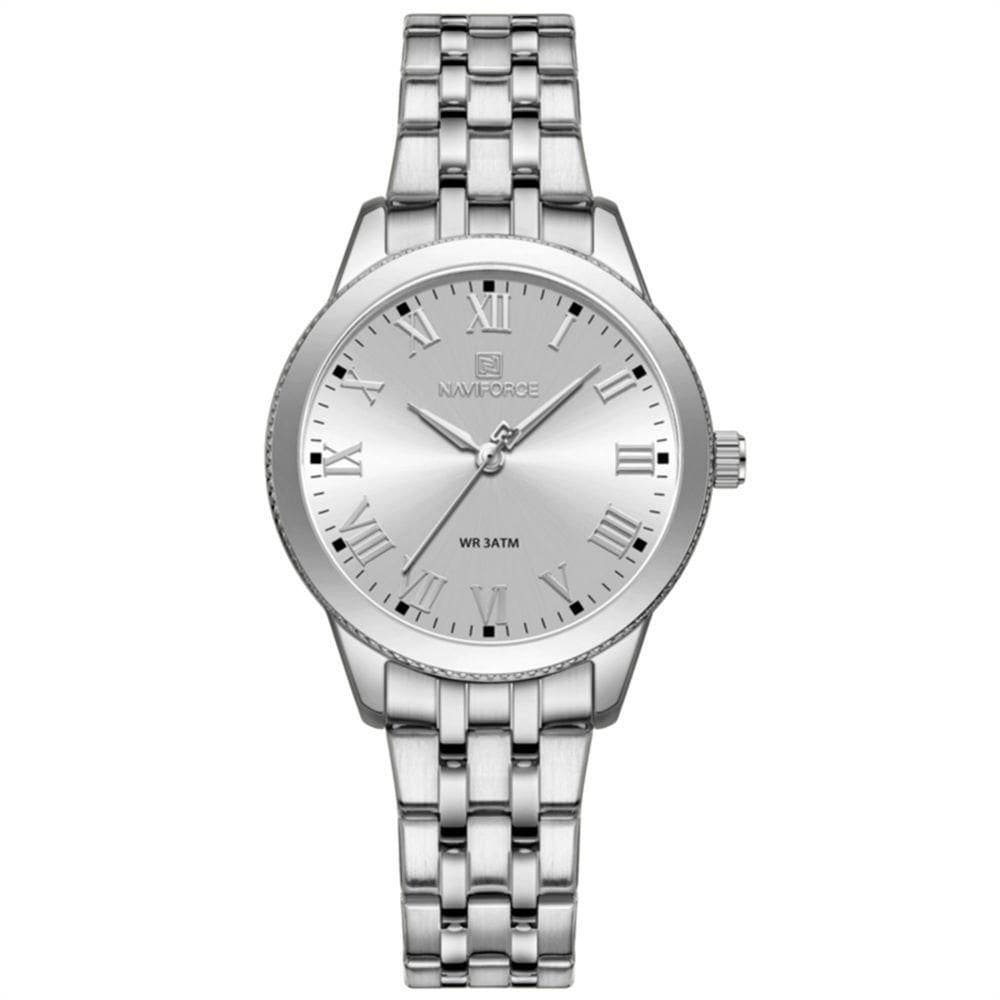 Relógio De Pulso Feminino Design Classico Simples Elegance Branco