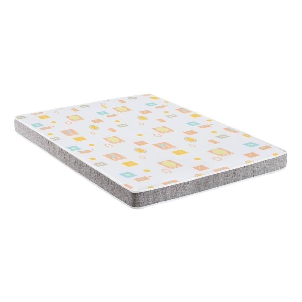 Colchão De Casal Com Espuma D20 138x188cm Inducol Cr452c Branco/cinza Branco/cinza