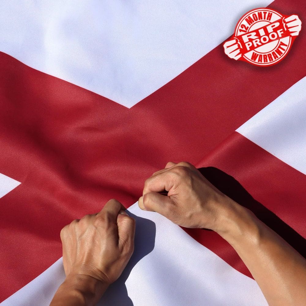 Bandeira Anley à prova de rasgos, dupla face, 3 camadas, estado do Alabama, 90x150
