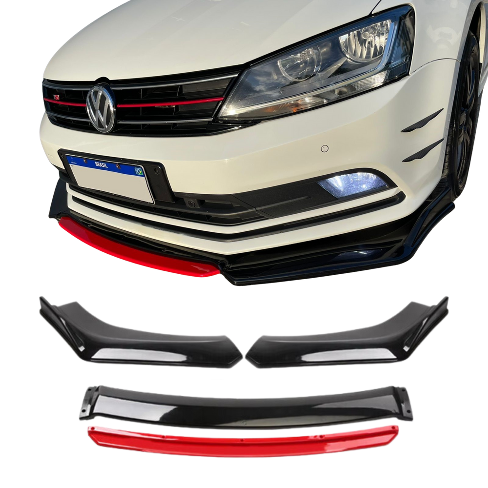 Spoiler Aerofólio Jetta Volkswagen Black Piano e Red Saia 6